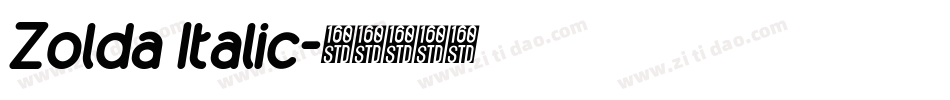 Zolda Italic字体转换